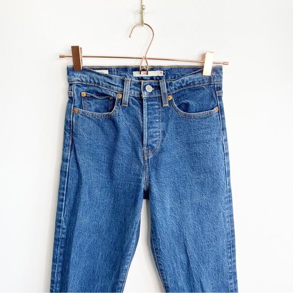 LEVI’S Wedgie Jeans Rigid Fit Blue Wash 25 - Picture 3 of 9